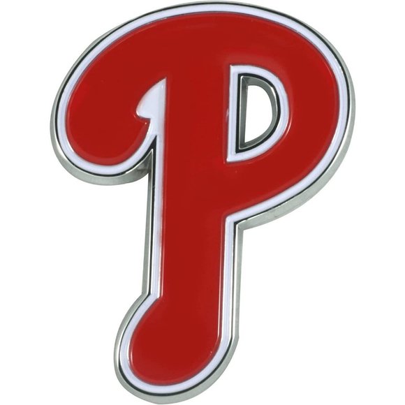 MLB Philadelphia Phillies Color Team 3-D Chrome Heavy Metal Emblem by Fanmats - Picture 1 of 1
